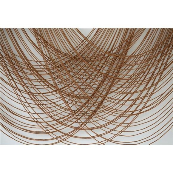 Large Macrame Wall Hanging Brown Die-Dyed 59.00" W x 31.00" L Boho Wall Decor - Picture 7 of 8